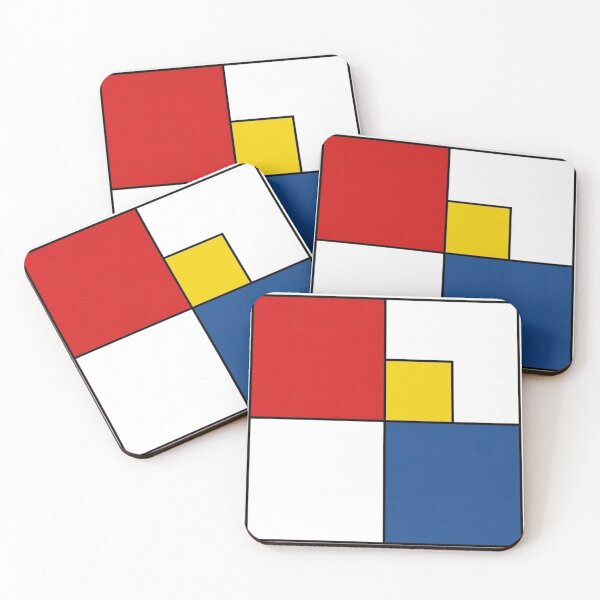 Item preview, Neo Plasticism Abstract Geometric Grid Red Yellow Blue Pattern designed and sold by Khokha80.