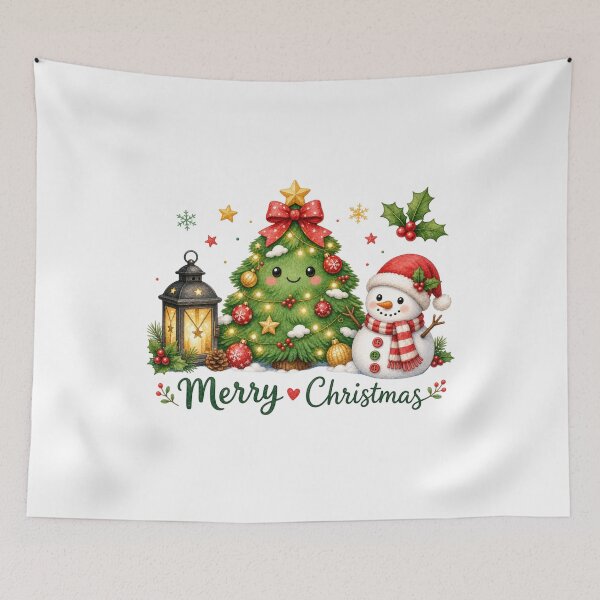 Item preview, Cute Merry Christmas Tree Snowman designed and sold by butterflies-new.