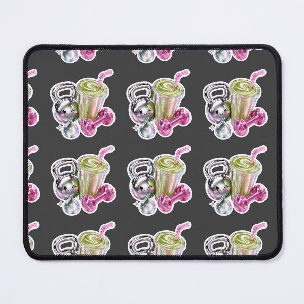 Item preview, Cute Kawaii Gym Essentials | Matcha, Kettlebell & Dumbbell Aesthetic Sticker designed and sold by Arrow2025.