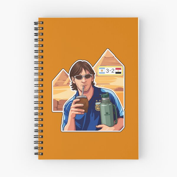 Item preview, Messi drinking mate with the Pyramids of Egypt designed and sold by Gatosessa.
