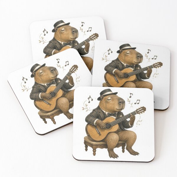 Item preview, Elegant Capybara Playing Classical Guitar designed and sold by Snurly.