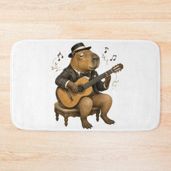 Item preview, Elegant Capybara Playing Classical Guitar designed and sold by Snurly.