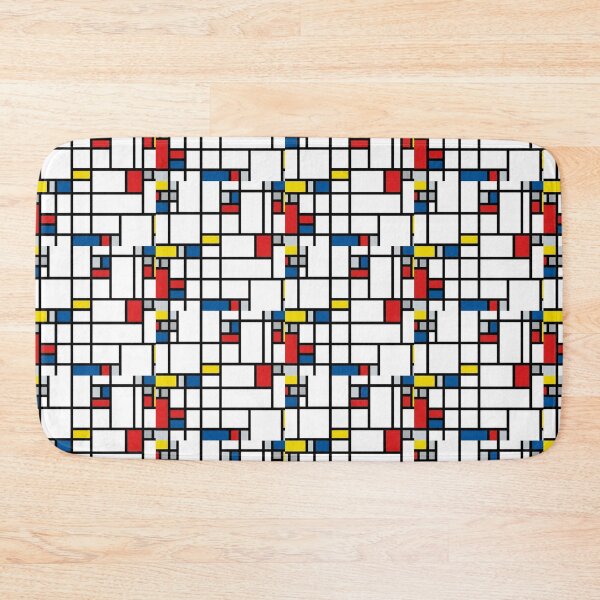 Item preview, Neo Plasticism Abstract Geometric Grid Red Yellow Blue Pattern designed and sold by Khokha80.