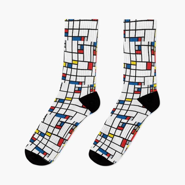 Item preview, Neo Plasticism Abstract Geometric Grid Red Yellow Blue Pattern designed and sold by Khokha80.