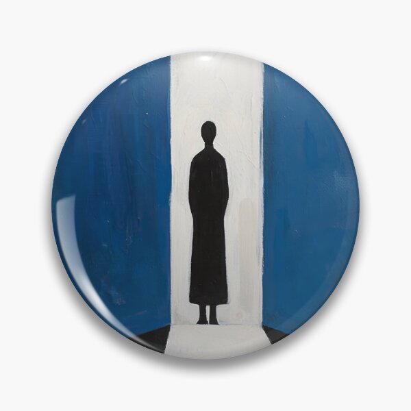 Item preview, "Threshold Mornings" – Modern Blue Figurative Art designed and sold by Moodzu.