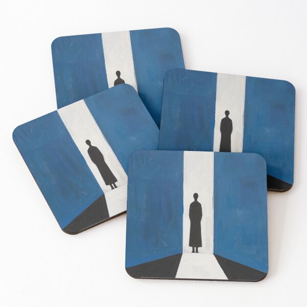 Item preview, "Threshold Mornings" – Modern Blue Figurative Art designed and sold by Moodzu.