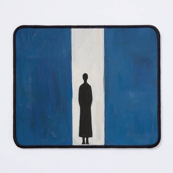 Item preview, "Threshold Mornings" – Modern Blue Figurative Art designed and sold by Moodzu.