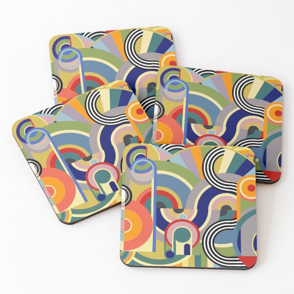 Item preview, Denver Skyline Abstract Artwork designed and sold by nellaquarelle.