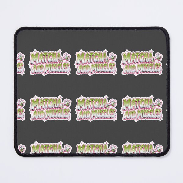 Item preview, Matcha and Muscles | Cute Gym Motivation Aesthetic Typography Sticker designed and sold by Arrow2025.