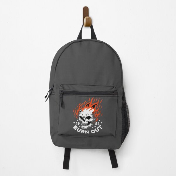 Item preview, Burn Out 1984 Flaming Skull - Retro Vintage Biker Rock Art designed and sold by A-M-G-Shop.