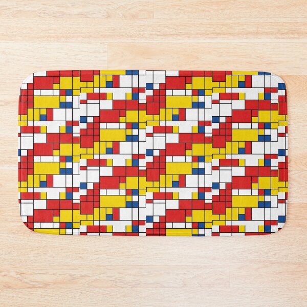 Item preview, Neo Plasticism Abstract Geometric Grid Red Yellow Blue Pattern designed and sold by Khokha80.