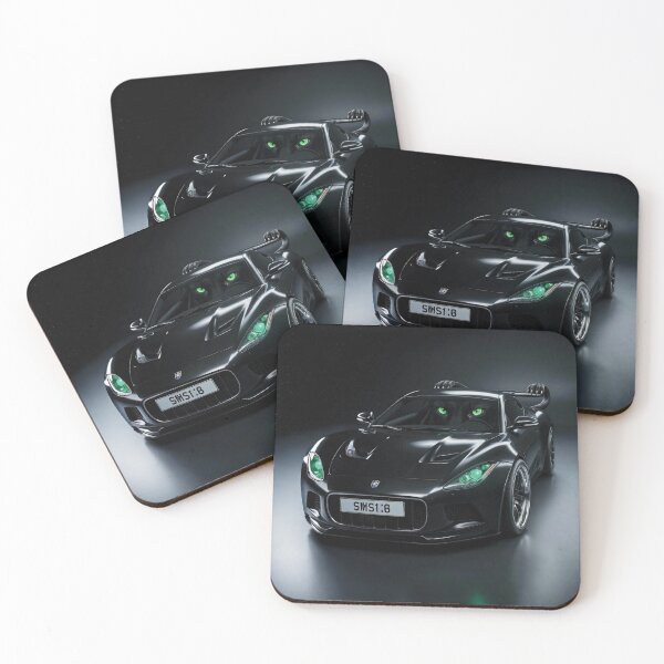 Item preview, Sleek Panther-Inspired Sports Car with Emerald Eyes 4 designed and sold by Lucia Amaris Art.