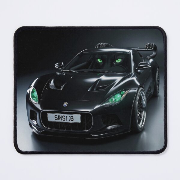 Item preview, Sleek Panther-Inspired Sports Car with Emerald Eyes 4 designed and sold by Lucia Amaris Art.