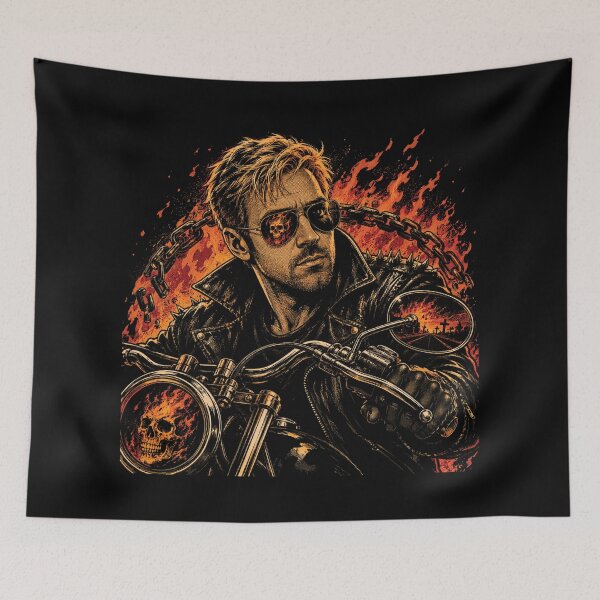 Item preview, I ride and Hell follows with me - Ghost Rider - Ryan Gosling designed and sold by hesjustken.