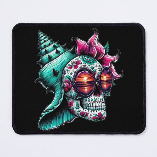 Item preview, Boho Sugar Skull Seashell Ocean Sunset designed and sold by Szpaku desart .