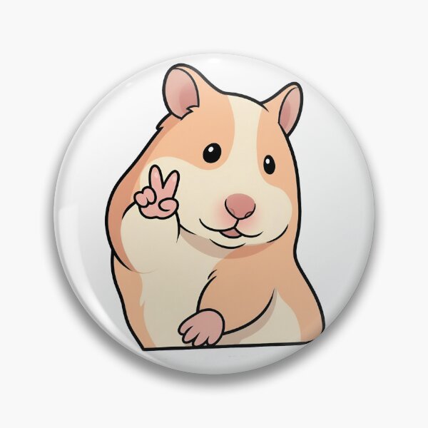 Item preview, Cute, peace-and-love hamster designed and sold by Gatosessa.