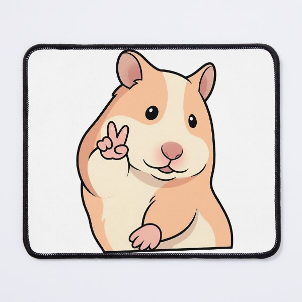 Item preview, Cute, peace-and-love hamster designed and sold by Gatosessa.