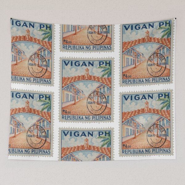 Item preview, Vigan Philippines Colonial Street Heritage Stamp Sticker designed and sold by stickercuffs.