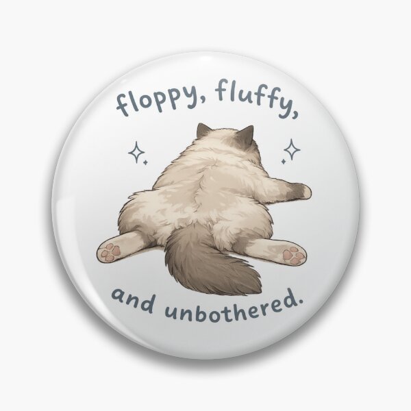 Item preview, Floppy Fluffy and Unbothered Ragdoll Cat | Lazy Cat | Cozy Cat Lover Gift designed and sold by NostasStuff.