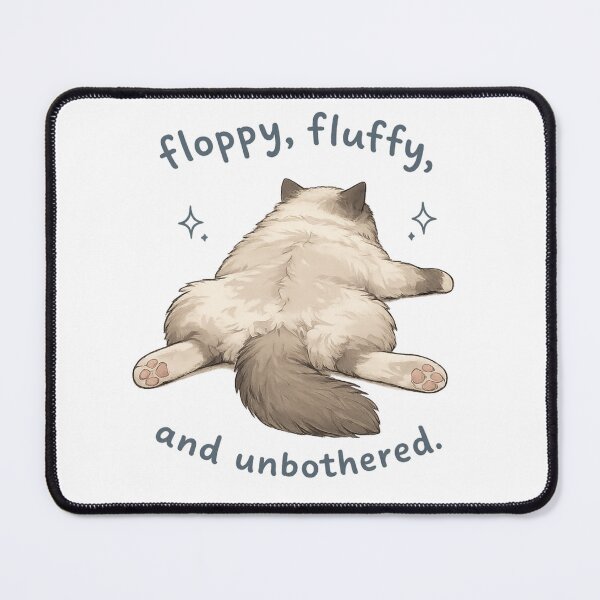 Item preview, Floppy Fluffy and Unbothered Ragdoll Cat | Lazy Cat | Cozy Cat Lover Gift designed and sold by NostasStuff.