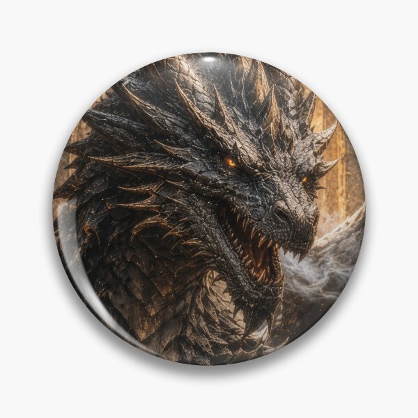 Item preview, Black Dragon Warrior – Dark Fantasy Dragon Creature Design designed and sold by DrakariArt.