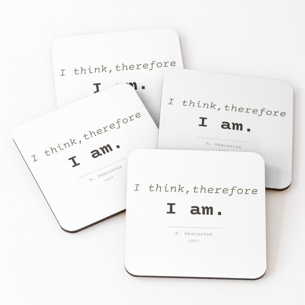 Item preview, Descartes: I think, therefore I am. Minimalist, clear English. designed and sold by Will-to-Power.