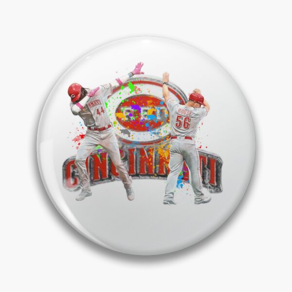 Item preview, Cincinnati Baseball Paint Splatter Celebration Art - Two Players Dabbing designed and sold by Cucuzeus.