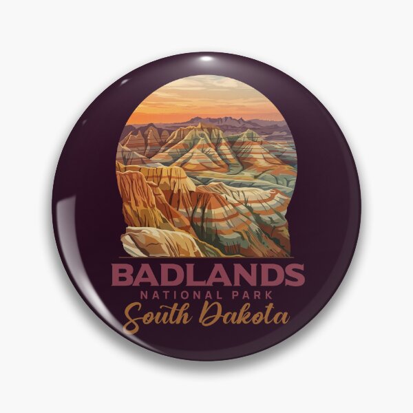 Item preview, Badlands National Park South Dakota Vintage Art designed and sold by LinaValearte.