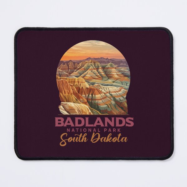 Item preview, Badlands National Park South Dakota Vintage Art designed and sold by LinaValearte.