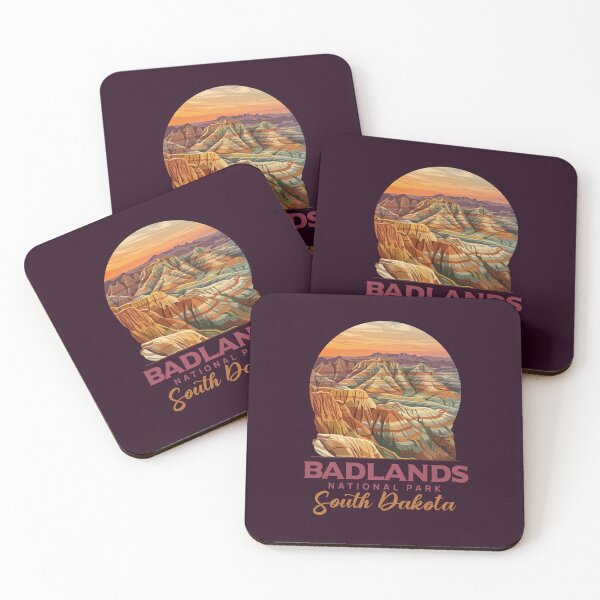 Item preview, Badlands National Park South Dakota Vintage Art designed and sold by LinaValearte.