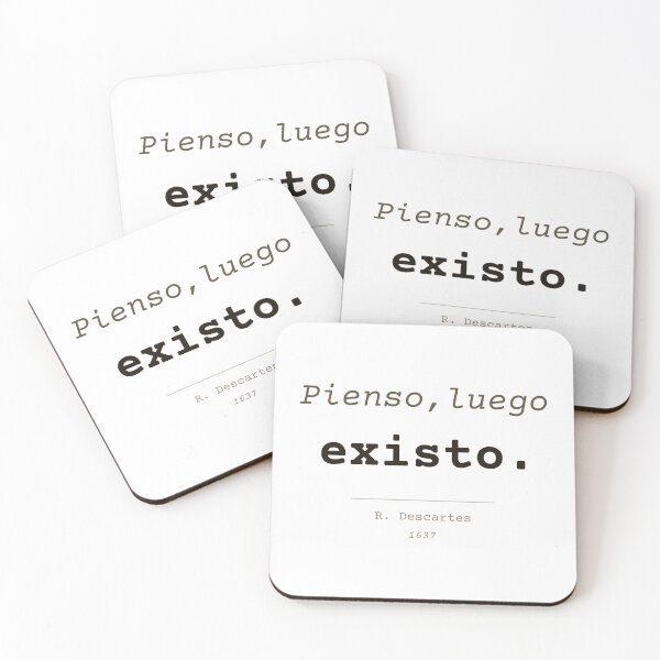 Item preview, Descartes: I think, therefore I am. Minimalist, clear, Spanish. designed and sold by Will-to-Power.