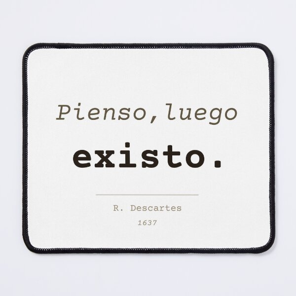 Item preview, Descartes: I think, therefore I am. Minimalist, clear, Spanish. designed and sold by Will-to-Power.