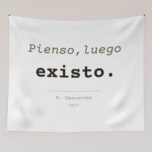Item preview, Descartes: I think, therefore I am. Minimalist, clear, Spanish. designed and sold by Will-to-Power.