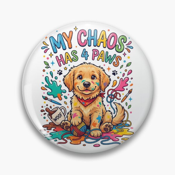 Artikelvorschau, Mein Chaos hat 4 Pfoten – Golden Retriever Welpen-Designartikel – Geschenk für Hundeliebhaber entworfen und verkauft von jcm320.