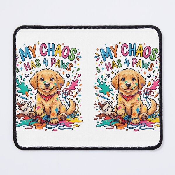 Item preview, My Chaos Has 4 Paws Golden Retriever Puppy Design Item - Gift for Dog Lovers designed and sold by jcm320.