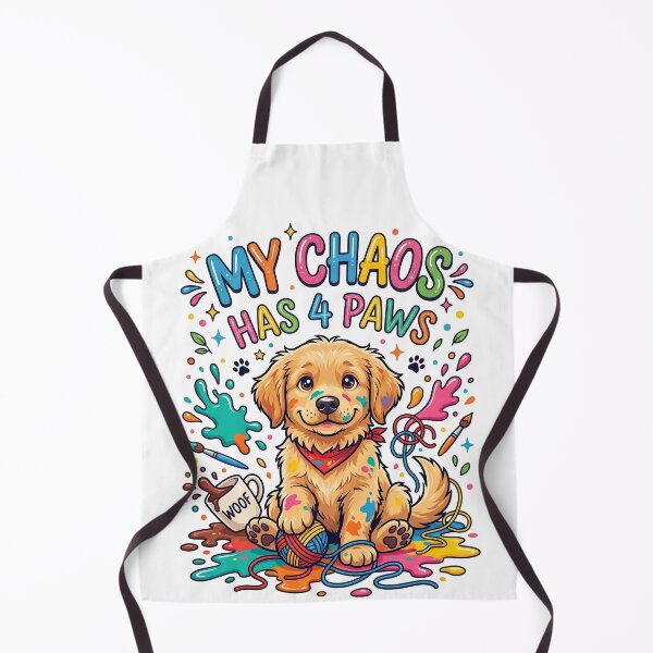 Item preview, My Chaos Has 4 Paws Golden Retriever Puppy Design Item - Gift for Dog Lovers designed and sold by jcm320.