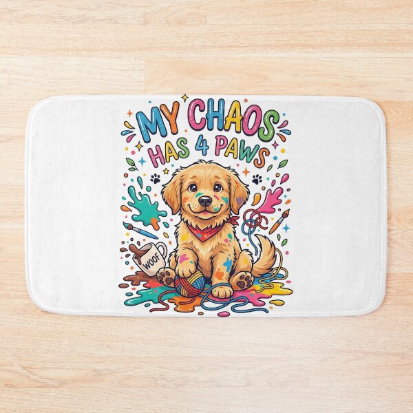 Item preview, My Chaos Has 4 Paws Golden Retriever Puppy Design Item - Gift for Dog Lovers designed and sold by jcm320.