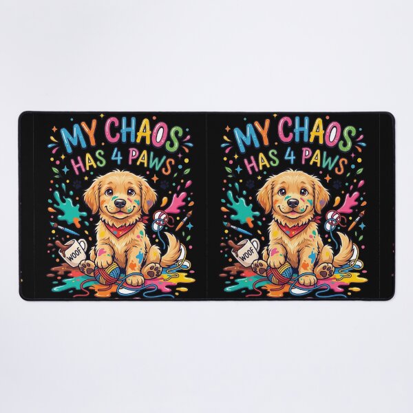 Item preview, My Chaos Has 4 Paws Golden Retriever Puppy Design Item - Gift for Dog Lovers designed and sold by jcm320.