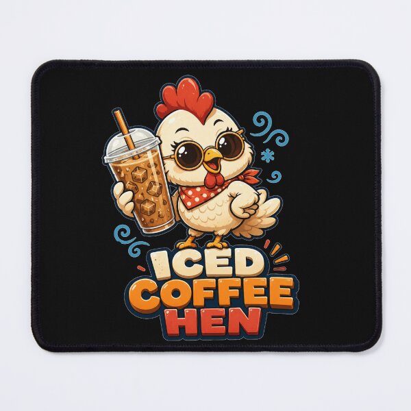 Item preview, Iced Coffee Hen Cute Cartoon Sunglasses Funny Coffee Quote Gift for Coffee Lovers designed and sold by Nightarel.