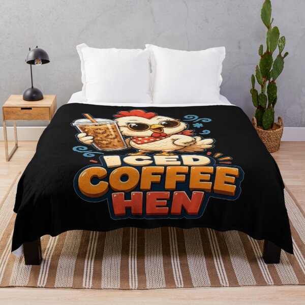Item preview, Iced Coffee Hen Cute Cartoon Sunglasses Funny Coffee Quote Gift for Coffee Lovers designed and sold by Nightarel.