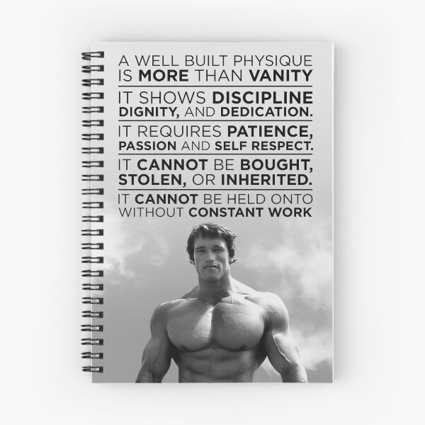 Item preview, Arnold Schwarzenegger Motivational Bodybuilding Quote designed and sold by LanaMeyers.