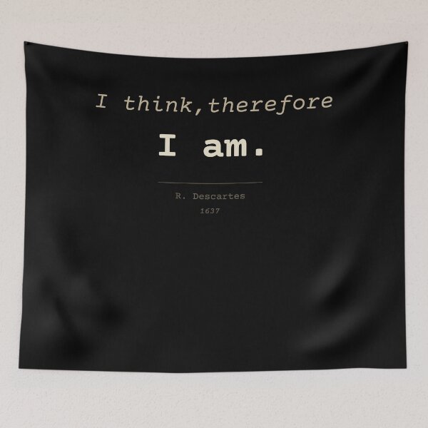 Item preview, Descartes: I think, therefore I am. Minimalist, dark, English. designed and sold by Will-to-Power.