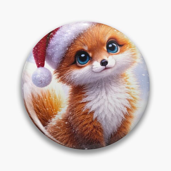 Item preview, Adorable Fox with Santa Hat Christmas Holiday designed and sold by Stephanie Laird.