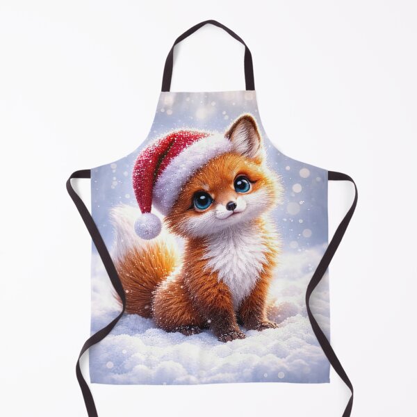 Item preview, Adorable Fox with Santa Hat Christmas Holiday designed and sold by Stephanie Laird.