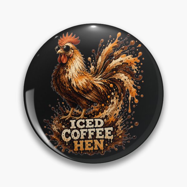 Item preview, Iced Coffee Hen Fiery Dynamic Rooster Art Funny Coffee Quote Gift for Coffee Lovers designed and sold by Nightarel.