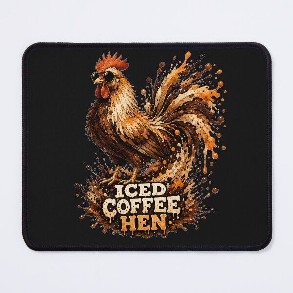 Item preview, Iced Coffee Hen Fiery Dynamic Rooster Art Funny Coffee Quote Gift for Coffee Lovers designed and sold by Nightarel.