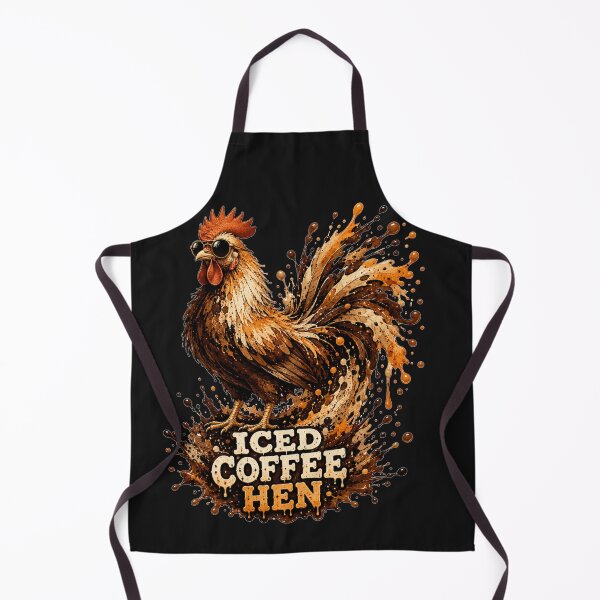 Item preview, Iced Coffee Hen Fiery Dynamic Rooster Art Funny Coffee Quote Gift for Coffee Lovers designed and sold by Nightarel.