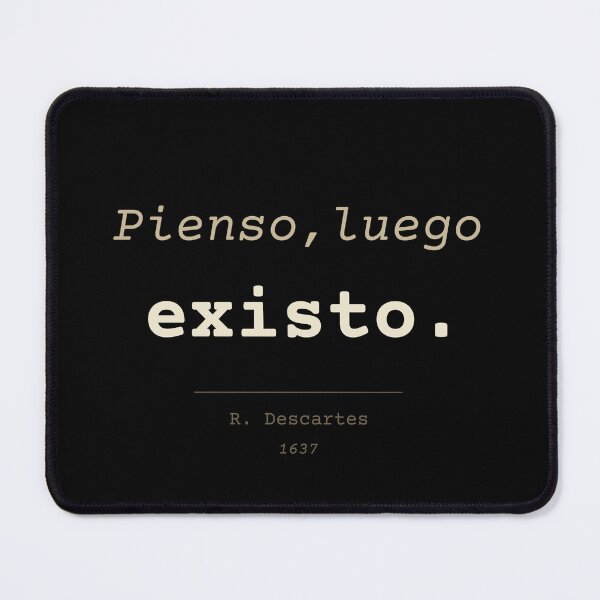 Item preview, Descartes I think therefore I am minimalist dark Spanish designed and sold by Will-to-Power.