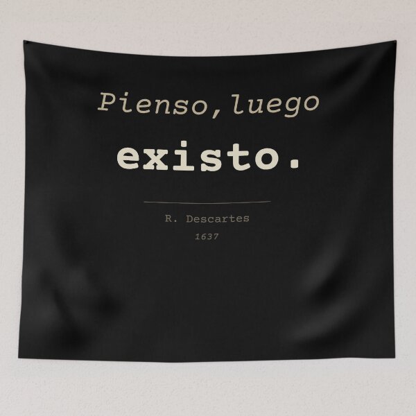 Item preview, Descartes I think therefore I am minimalist dark Spanish designed and sold by Will-to-Power.