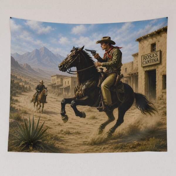 Item preview, The Cowboy at Rosa’s Cantina designed and sold by TinCatOutPost.